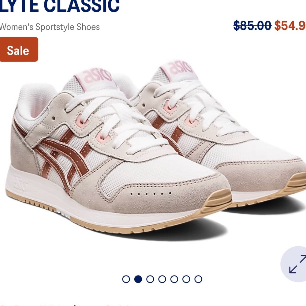 ASICS Women's Sportstyle Sneakers - White and Rose Gold